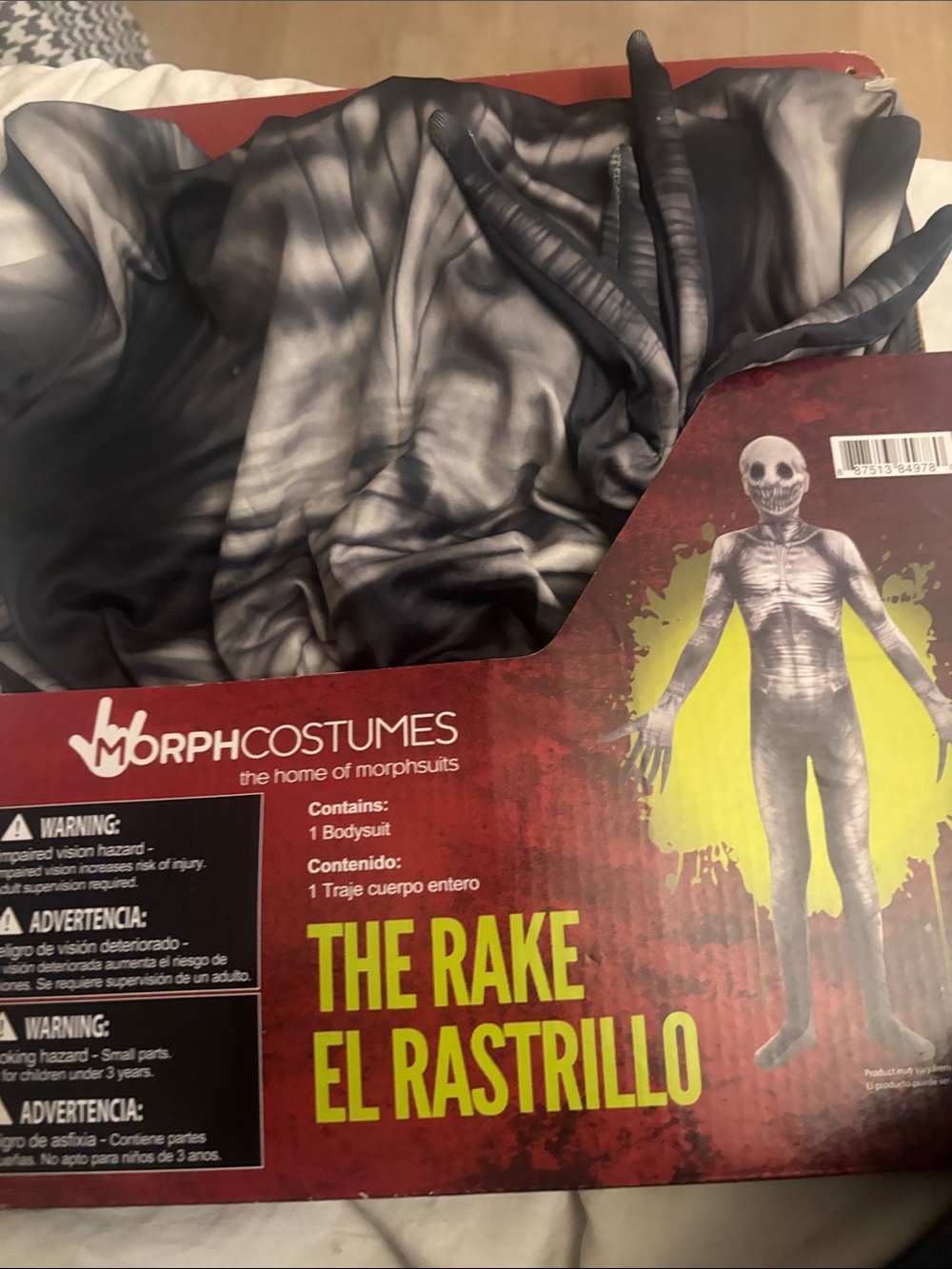 The Rake Kids Gray Bodysuit Halloween Costume - Picture 3 of 4